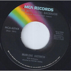 Marlene Dietrich The Boys In The Backroom / Falling In Love Again USED VINYL 7INCH 45 RPM SINGLE REISSUE