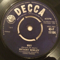 Anthony Newley Why USED VINYL 7INCH 45 RPM