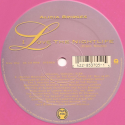 Alicia Bridges I Love The Nightlife (Disco 'Round) Vinyl 12" USED