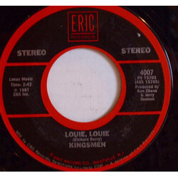 The Kingsmen / The Isley Brothers Louie, Louie / Twist And Shout USED VINYL 7INCH 45 RPM STYRENE STEREO