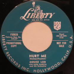 Denise Lor / Russell Garcia And His Orchestra Hurt Me USED VINYL 7INCH 45 RPM SINGLE PROMO