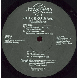Peace Of Mind Return To The 303 EP VINYL 12" USED