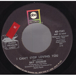 Ray Charles I Can't Stop Loving You / You Are My Sunshine USED VINYL 7INCH 45 RPM REISSUE
