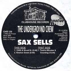The Underground Crew Sax Sells VINYL 12" USED
