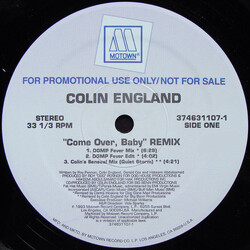 Colin England Come Over, Baby (Remix) VINYL 12" USED