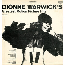 Dionne Warwick Dionne Warwick's Greatest Motion Picture Hits Vinyl LP USED