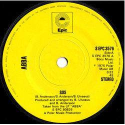 ABBA SOS Vinyl 7" USED