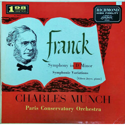 César Franck / Orchestre De La Société Des Concerts Du Conservatoire / Charles Munch / Eileen Joyce Symphony In D Minor - Symphonic Variations Vinyl L