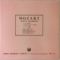 Wolfgang Amadeus Mozart / Julius Baker / Harry Zarief / David Mankovitz / Ralph Oxman Flute Quartets Vinyl LP USED