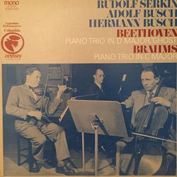 Ludwig van Beethoven / Johannes Brahms / Rudolf Serkin / Adolf Busch / Hermann Busch Piano Trio In D Major "Ghost" / Piano Trio In C Major Vinyl LP US