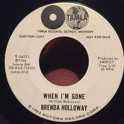 Brenda Holloway When I'm Gone USED VINYL 7INCH 45 RPM SINGLE SIDED SINGLE PROMO