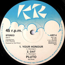 Pluto Shervington Your Honour / Dat USED VINYL 12INCH 45 RPM