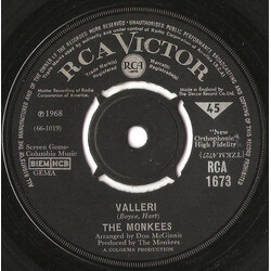 The Monkees Valleri VINYL 7" USED