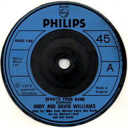 The Williams Brothers What's Your Name USED VINYL 7INCH