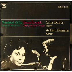 Winfried Zillig / Ernst Krenek / Carla Henius / Aribert Reimann Lieder Des Abschieds / Zwei Geistliche Gesänge Vinyl LP USED