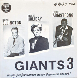 Duke Ellington / Billie Holiday / Louis Armstrong Giants 3 Vinyl LP USED