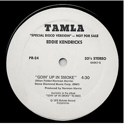 Eddie Kendricks Goin' Up In Smoke Vinyl 12" USED
