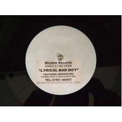 Danny C / MC Viper Lyrical Bad Boy USED VINYL 12INCH WHITE LABEL PROMO