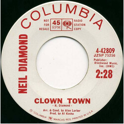 Neil Diamond Clown Town / At Night USED VINYL 7INCH 45 RPM SINGLE PROMO