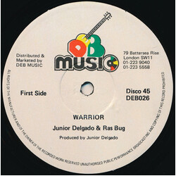 Junior Delgado / Ras Bug Warrior USED VINYL 12INCH 45 RPM