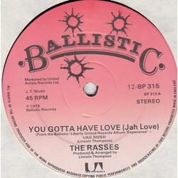 The Royal Rasses You Gotta Have Love (Jah Love) USED VINYL 12INCH 45 RPM STEREO
