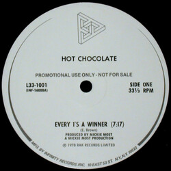Hot Chocolate / Dobie Gray Every 1's A Winner / You Can Do It USED VINYL 12INCH 33 S RPM PROMO