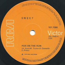 The Sweet Fox On The Run USED VINYL 7INCH 33 S RPM SINGLE