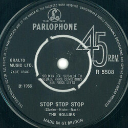 The Hollies Stop Stop Stop USED VINYL 7INCH 45 RPM SINGLE