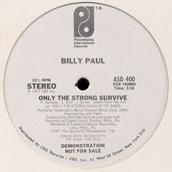 Billy Paul Only The Strong Survive USED VINYL 12INCH 33 S RPM PROMO