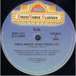 GQ / Rinder & Lewis / Secret Service Disco Nights (Rock Freak) / Lust / Flash In The Night VINYL 12" USED