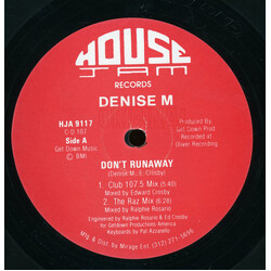 Denise M Don't Runaway VINYL 12" USED