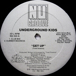 Underground Kids Get Up USED VINYL 12INCH 33 S RPM