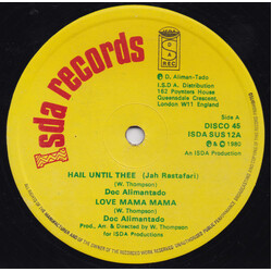 Dr. Alimantado Hail Until Thee USED VINYL 12INCH 45 RPM SINGLE