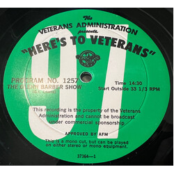 Roy Orbison / Glenn Barber Here's To Veterans Program No. 1257 / Program No. 1258 Vinyl LP USED