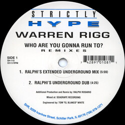 Warren Rigg Who Are You Gonna Run To? (Remixes) VINYL 12" USED