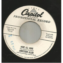 Annisteen Allen / Howard Biggs And His Music Mine All Mine / I'm Still In Love With You USED VINYL 7INCH 45 RPM PROMO