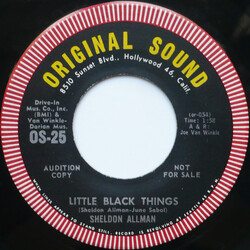 Sheldon Allman Little Black Things USED VINYL 7INCH 45 RPM PROMO