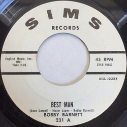 Bobby Barnett Best Man USED VINYL 7INCH 45 RPM SINGLE PROMO