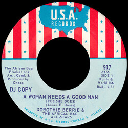 Dorothy Berry / The African Bag All-Stars A Woman Needs A Good Man (Yes She Does) USED VINYL 7INCH 45 RPM SINGLE PROMO