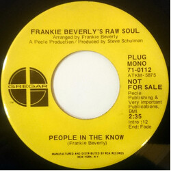 Frankie Beverly's Raw Soul People In The Know / Understanding USED VINYL 7INCH 45 RPM PROMO MONO
