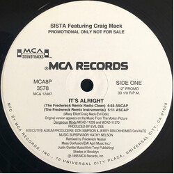 Sista (2) It's Alright (Remix) USED VINYL 12INCH PROMO