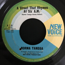 Norma Tanega A Street That Rhymes At Six A.M. / Treat Me Right USED VINYL 7INCH 45 RPM SINGLE