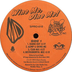 Mentally Disturbed Wine Me, Dine Me! USED VINYL 12INCH 33 S RPM