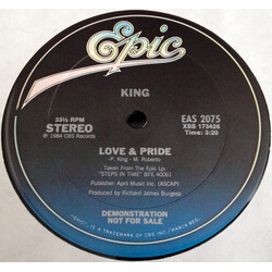 King Love & Pride USED VINYL 12INCH 33 S RPM PROMO