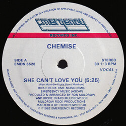 Chemise She Can't Love You USED VINYL 12INCH 33 S RPM STEREO