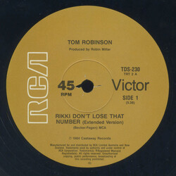 Tom Robinson Rikki Don't Lose That Number USED VINYL 12INCH 45 RPM