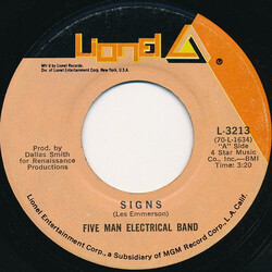 Five Man Electrical Band Signs / Hello Melinda Goodbye USED VINYL 7INCH 45 RPM