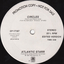 Atlantic Starr Circles USED VINYL 12INCH 33 S RPM PROMO