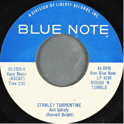 Stanley Turrentine And Satisfy USED VINYL 7INCH 45 RPM SINGLE STYRENE
