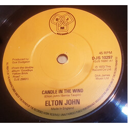 Elton John Candle In The Wind USED VINYL 7INCH SINGLE REISSUE STEREO 45 RPM